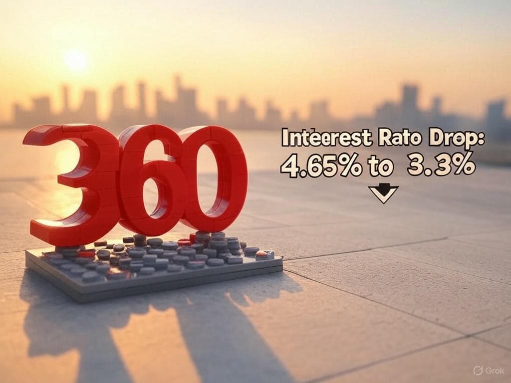 Image generated by Grok to show drop in interest for OCBC 360