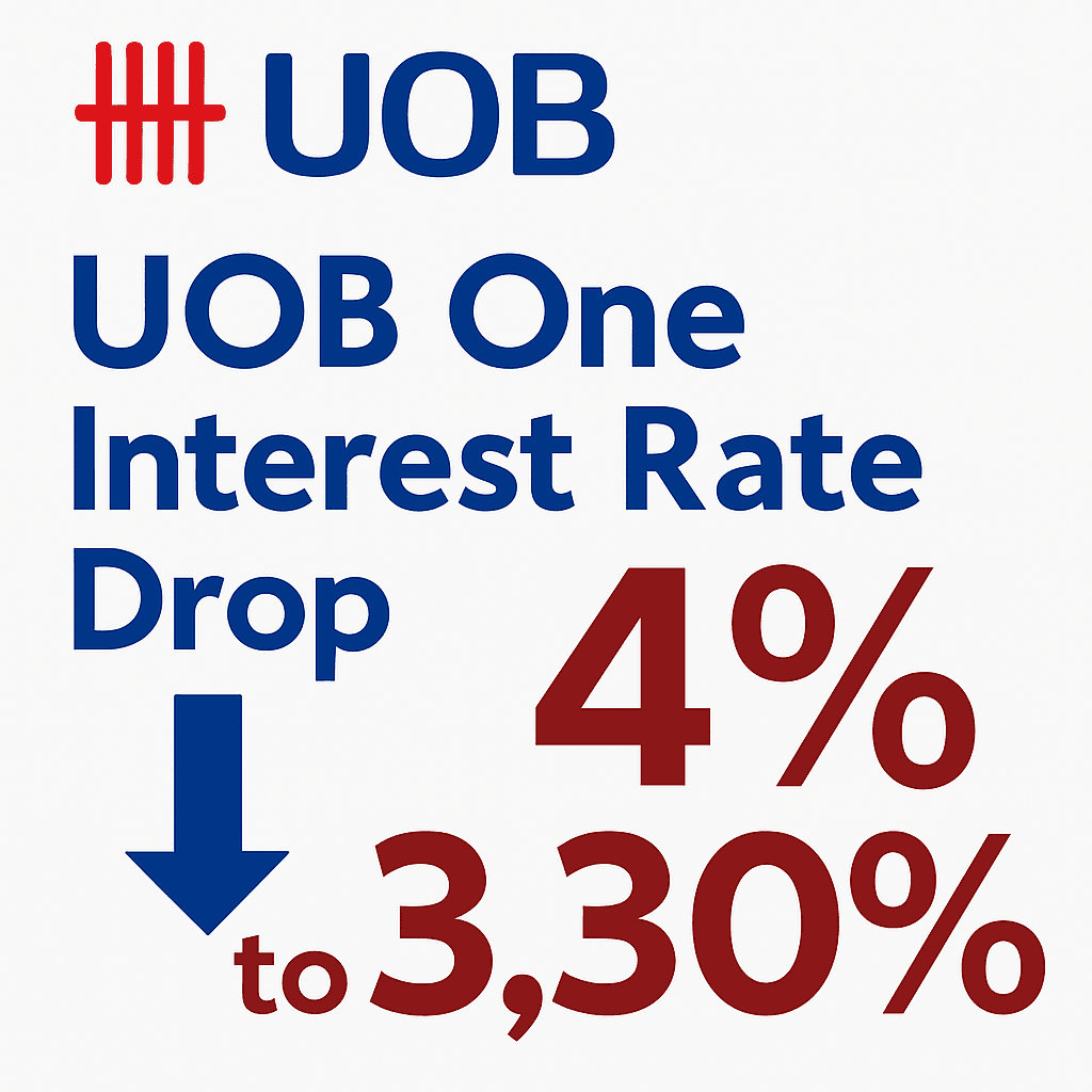 Image generated by ChatGPT to show drop in interest for UOB One Account